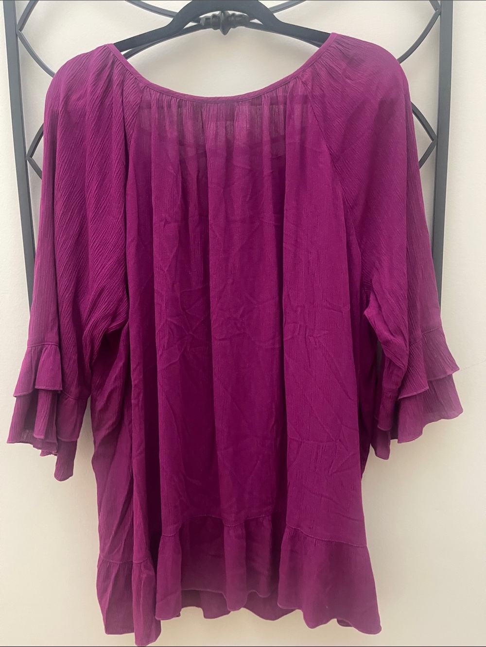 Cute Fall Top Boho Embroidered V-Neck Tunic - Picture 5 of 5